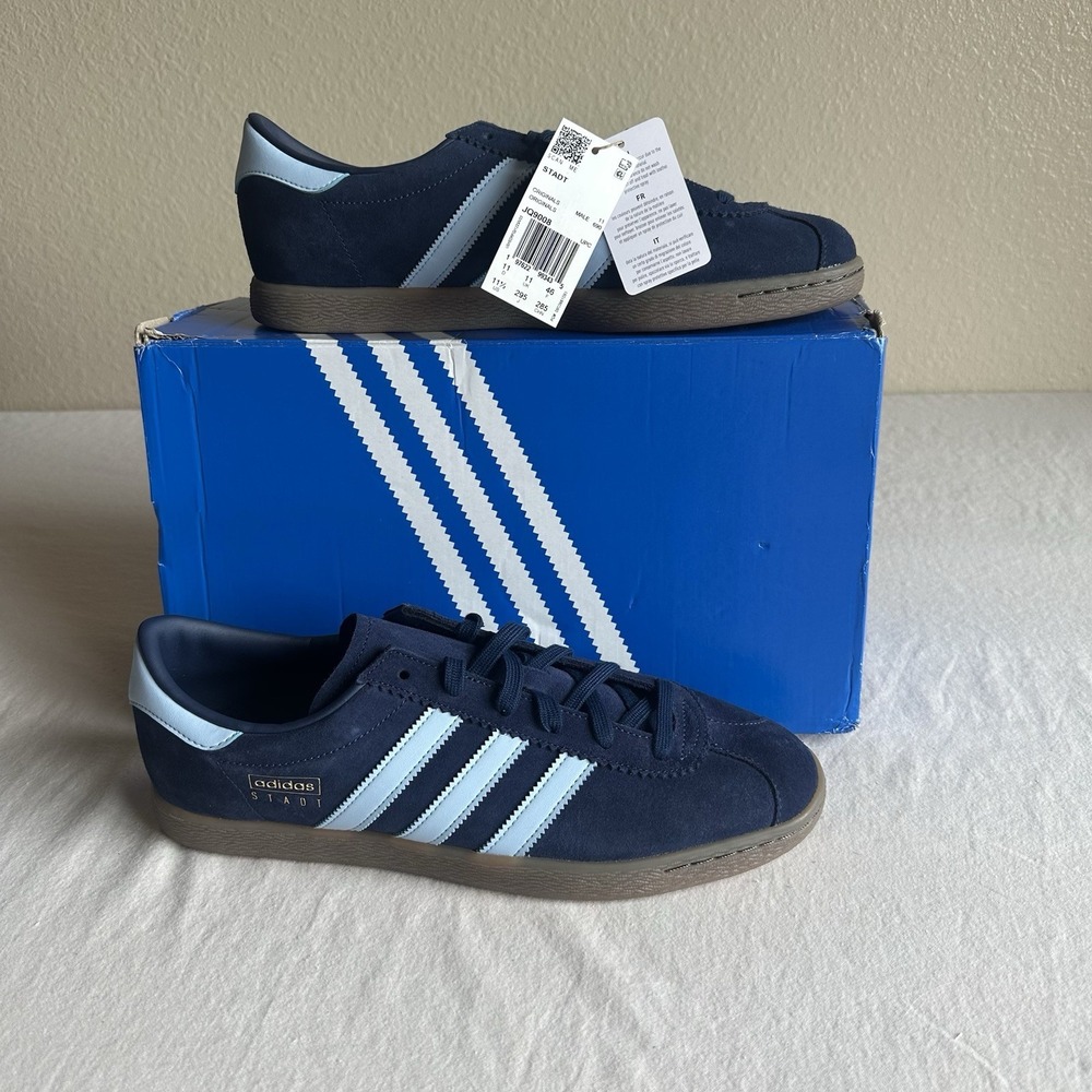 Adidas Originals Stadt Men's Running Shoe Blue Athletic Trainer Sneaker Sz 11.5